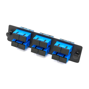 12 Port Fiber Adapter Panel w/Singlemode 6 Duplex SC/UPC Adapters